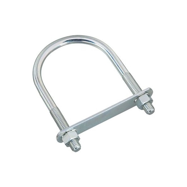 National Hardware U-Bolt with Mounting Plates, 1/2 in, 3-1/2 in W, 6 in H, Zinc Plated Steel N347-815 - main